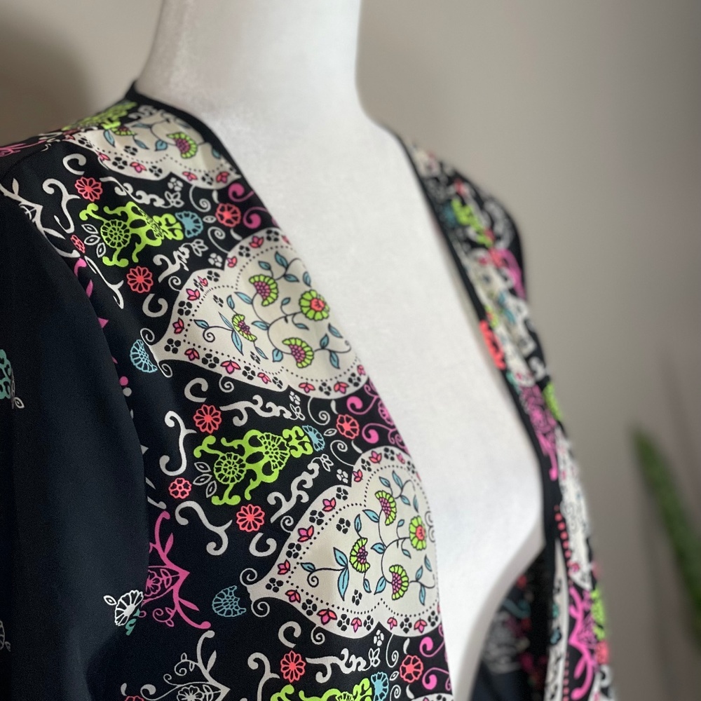 VENUS Boho Tropical Open Robe Kimono Swim Cover-Up NWOT - Picture 7 of 12